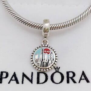 Pandora Chicago Charm Silver Travel Bead 
